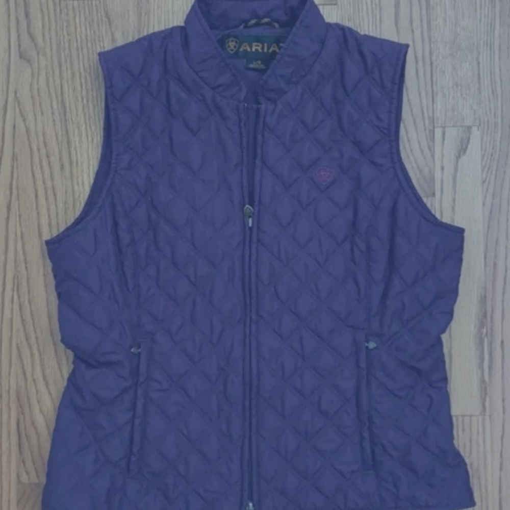 Ariat Quilted Vest, Purple, Size Large
